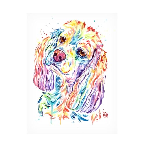 Trademark Fine Art Canvas Wall Art - Lisa Whitehouse 'Cocker Spaniel' Wall Art…