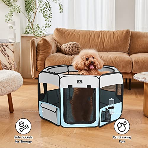 XZONE PET Portable Foldable Pet Dog Cat Playpen Crates Kennel/Premium