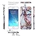 JAHOLAN Brown Marble Design Slim Glossy Flexible Soft Rubber Silicone Cover Phone Case Compatible iPhone 7 iPhone 8