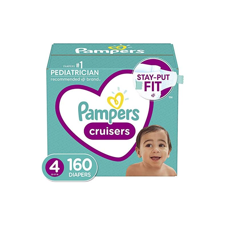 Diapers Size 4, 160 Count – Pampers Cruisers Disposable Baby Diapers, (Packaging May Vary)