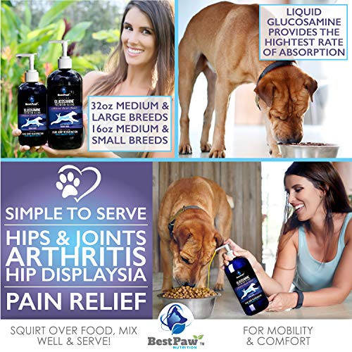 Best Paw Nutrition Bacon Flavor Liquid Glucosamine for Dogs & Cats