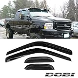 VioGi 4pcs Front Rear Smoke Sun/Rain Guard Vent Shade Window Visors for 99-16 Ford F250/F350/F450 Super Duty Super/Extended Cab