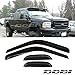 VioGi 4pcs Front Rear Smoke Sun/Rain Guard Vent Shade Window Visors for 99-16 Ford F250/F350/F450 Super Duty Super/Extended Cab