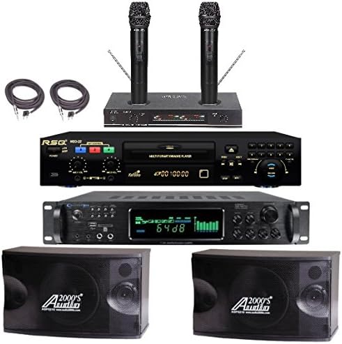 Best Professional Karaoke System Bluetooth Equipment Wireless Mics Complete