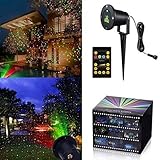 Tepoinn Christmas Laser Lights Waterproof Outdoor IP65 Star Projector with Wireless Remote Control for Seasonal Decoration,Wedding,Home Party,Garden,DJ Disco