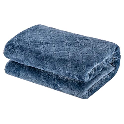 Baby Blanket or Pet Blanket, Comfy Soft Warm Blankets for Baby Girls and Boys, Dog and Cat, Plush Fleece Throw Blankets for Sofa, Couch, Travel and Camping (Grid 28\