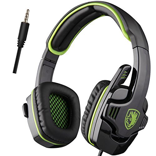 Sades - SA708 Stereo Gaming Headset - Xbox One (compatible w/ Xbox One controller w/ 3.5mm headset jack) and PS4