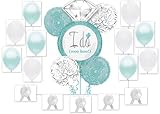 Robin's Egg Blue I DO Wedding Ring 20pc Bridal Shower Engagement Party Pack