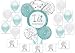Robin's Egg Blue I DO Wedding Ring 20pc Bridal Shower Engagement Party Pack
