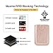 Phone Card Holder Credit Stick Back On Wallet Card Holder for Back of Phone Adhesive Phone Pocket for All Smartphones (Rosegold)