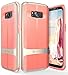 VENA Galaxy S8 Plus Case, [vAllure] Wave Texture [Bumper Frame][CornerGuard Shockproof | Strong Grip] Slim Hybrid Cover for Samsung Galaxy S8 Plus (Gold/Coral Pink)