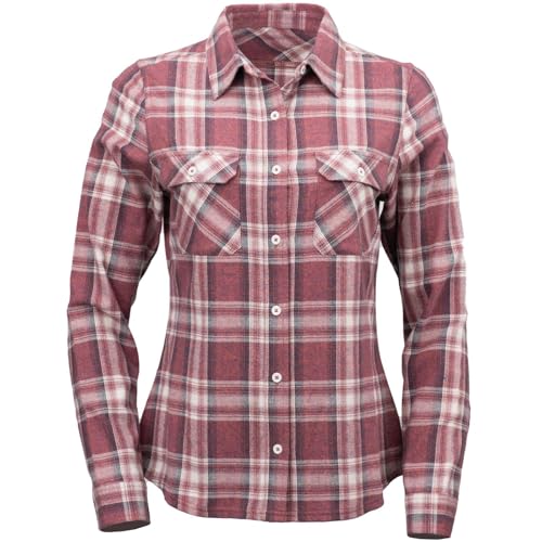 Outback Trading Company Women's 40312 Cotton Plaid Outback Shirt Red at Amazon