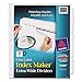 Avery 8-Tab Extra Wide Binder Dividers, Easy Print & Apply Clear Label Strip, Index Maker,White, 5 Sets (11441)