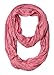 corciova Silk Cotton Solid Color Light Weight Wrinkled Infinity Loop Scarf
