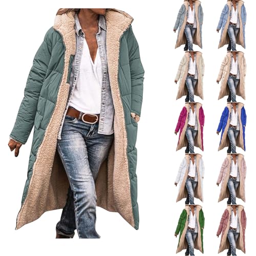 Angxiwan ladies fleece jackets Jackets for Women UK Fleece Lined Winter Ladies Coat Hooded Waterproof Outwear Longline Warm Puffer Coat Casual gothic clothes for women cropped UK