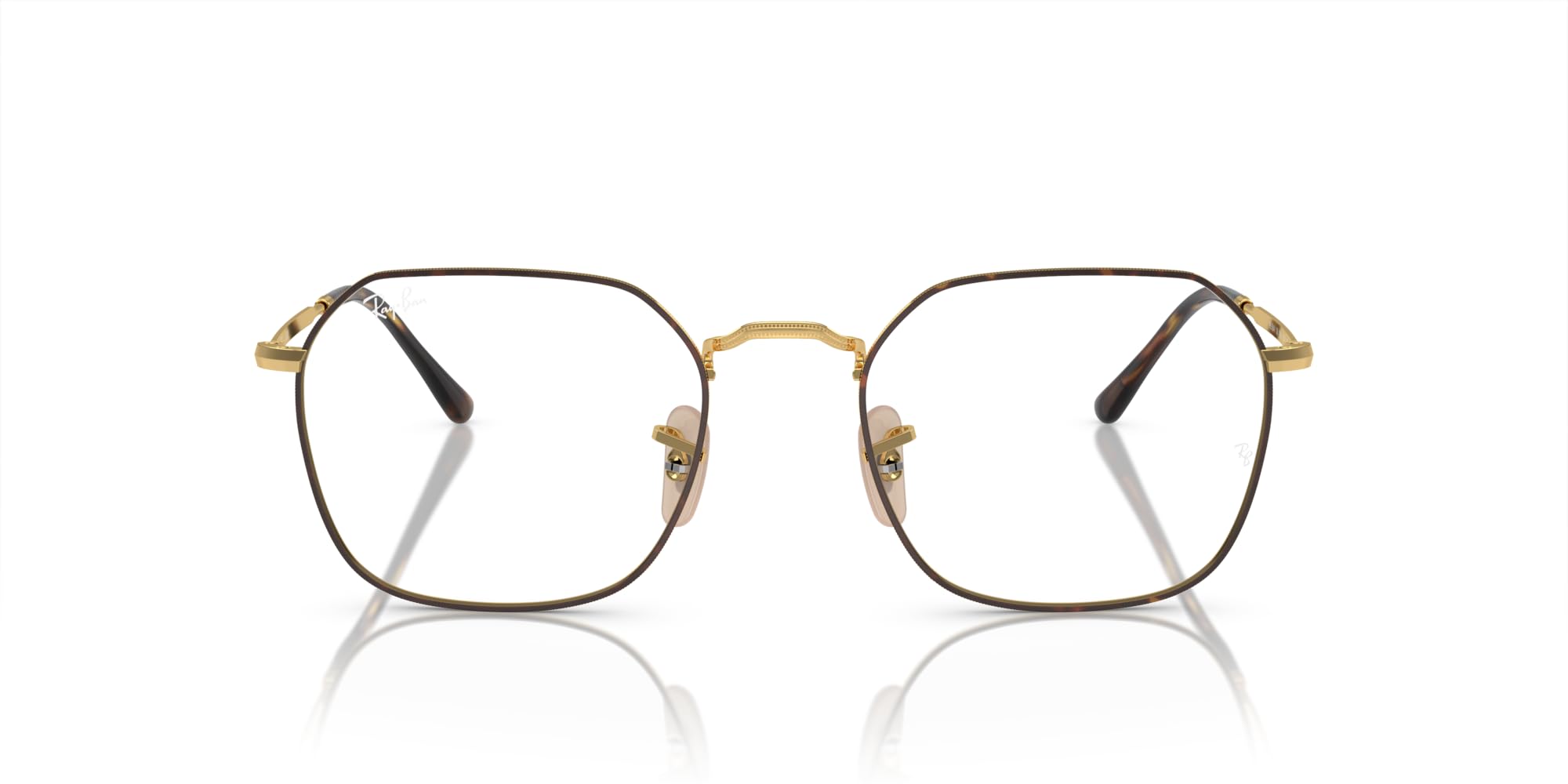 Photo 1 of Ray-Ban RX3694V Jim Square Prescription Eyewear Frames, Havana On Gold/Demo Lens, 51 mm