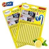 Drain Cleaner Sticks and Deodorizer - Pipe Cleaner Stick Garbage Disposal Deodorizer Fresh&Odor Free and Prevent Clogs Sink Cleaner for Toilet Drain Kitchen Sewer Septic Tank Safe As Seen On TV(Lemon)