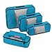 Gonex Packing Cubes Travel Luggage Organizers Different Set L+M+2Slim+Laundry Bag Blue