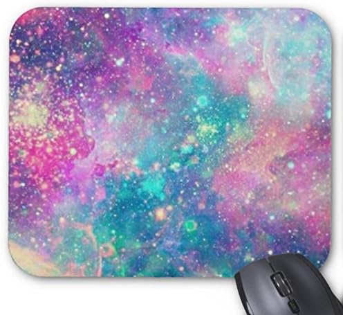 Colorful Glitter Galaxy Mouse Pad