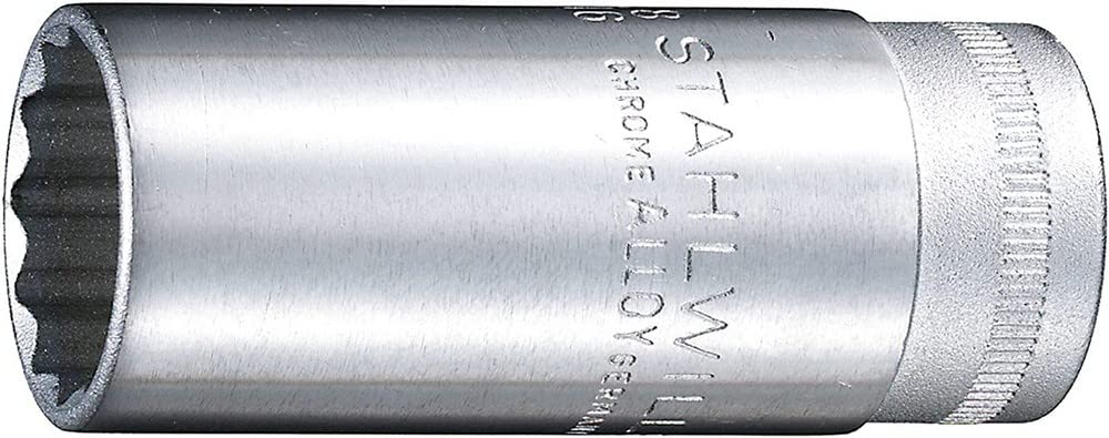 Stahlwille 02420028 46A High Performance Steel Socket, 3/8 inch Drive, 7/16 inch Size, 54 mm Length, Pack of 5