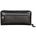 COVOVA Women RFID Blocking Wallet Black Genuine Leather Accordion Zip Men Card Holder