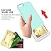 iPhone 8 / iPhone 7 Case, Style4U Slim Shock-Resistant Hybrid Armor Case with Credit / ID Card Compartment for Apple iPhone 8 and iPhone 7 with 1 Stylus [Mint Green]