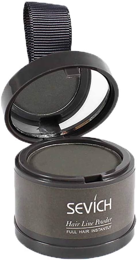 CAIfnv Hair Line Powder with Puff, Instant Fiber Cover Powder Waterproof Root Cover Up Hairline Powder for Thinning Hair (A)