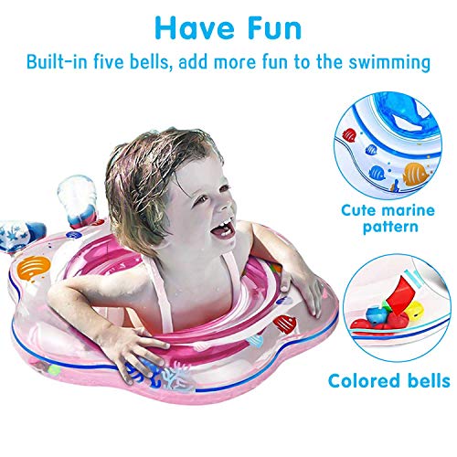 image for MAXSASI Baby Swimming Pool Floats with Double Airbags Safety Seat, Inf