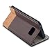 for Samsung Galaxy Note 5 Wallet case,WenBelle [Blazers Series] Wallet-Style Case, Stand Feature, isal Fabric and Leather-Look Design Wallet Cover Flip Cases for Galaxy Note 5（2015 Release）(Brown)