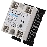 SSR-40AA Solid State Relay AC to AC (Input 80-250V AC Output 24-380V AC) with Heat Sink, 40A