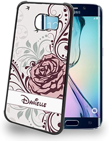 Custom Flowers with Disney Font Cute Personalized Cell Phone Case for Samsung Galaxy S4, S5, S6, S6 Edge, S7, Note 5