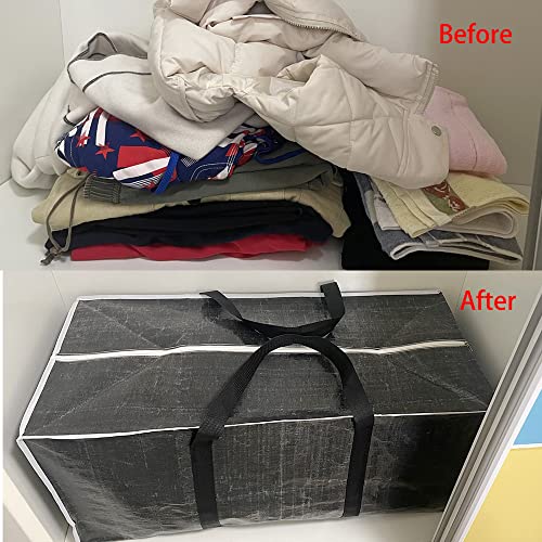 ORACHA Large Storage Bags-119L 26gallons, Heavy Duty Moving Bags w/ Backpack Straps, Handle-Max Load: 65lbs, Waterproof Storage Bag for Traveling, Under Bed and Christmas Decorations Storage, 1 Pack