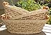 ShopOnNet RT450110-3 Handwoven Wicker Storage Basket Curve Pole Handle in Cream and Sand (Set of 3)