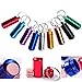 Set of 9 Aluminum Metal Pill Box Case with Keychain - Outdoor Medicine Bottle Key Ring Small First Aid Holder Pill Container