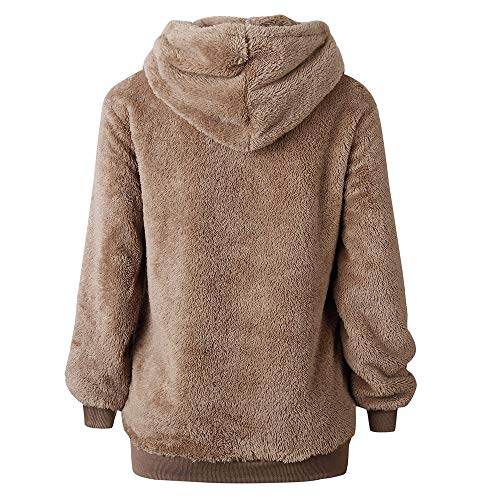 Womens Fashion Oversize Fluffy Fleece Sweatshirt Pullover Outwear