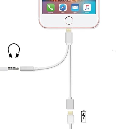 Image result for iphone 7 2 in 1 lightning adapter