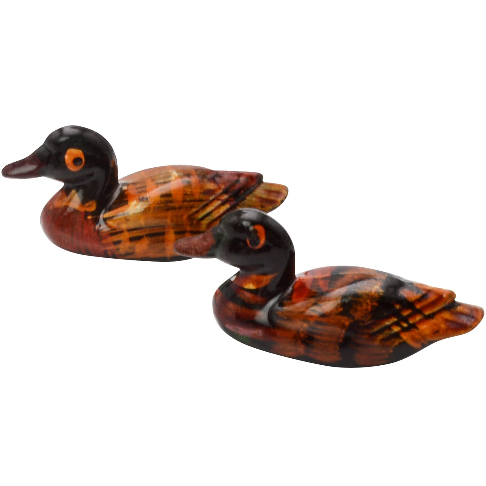 Feng Shui Pair Mandarin Ducks Love & Fidelity/Resin Y W Free Mxsabrina Red String Bracelet (2.1 inch)