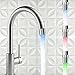 2 Pack of 3-Color Changing Kitchen Bathroom LED Light Faucet Temperature Control Sensor LED Water Stream Faucet Tap