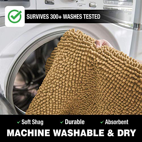 5 LuxUrux+Bathroom+Anti+Slip+Microfiber+Absorbent