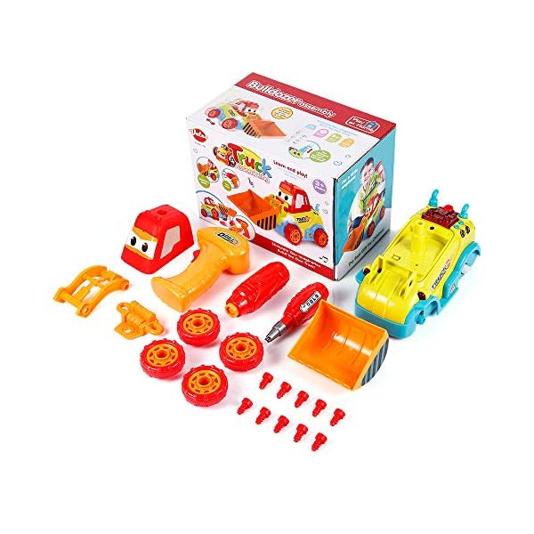 VATOS-Bulldozer-Truck-Car-Toy-Take-Apart-Toys-DIY-Pretend-Play-Set-Assemble-Transform-Construction-Vehicle-With-Toy-Tool-for-Boys-Girl-Kids VATOS Bulldozer Truck Car Toy Take Apart Toys DIY Pretend Play Set Assemble Transform Construction Vehicle With Toy Tool…