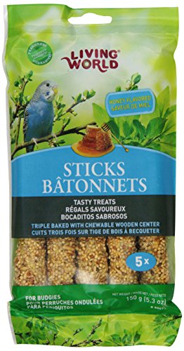 Living world budgies honey treat sticks, 5.3-ounce