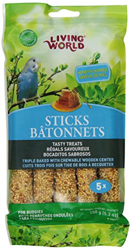 Living World Budgies Honey Treat Sticks, 5.3-Ounce