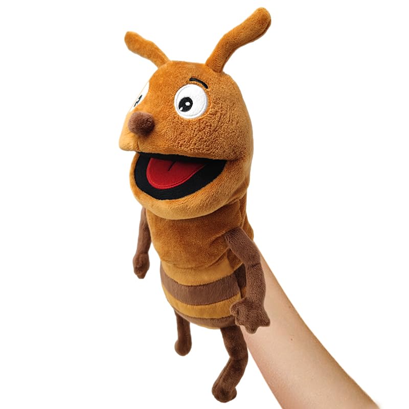Hand Puppets Bee Insects Puppets for Kids, Interactive Toys for Boys Girls, Plush 13" Insect Stuffed Animal Story Toys Gifts for 3-6 Year Old (Ant)