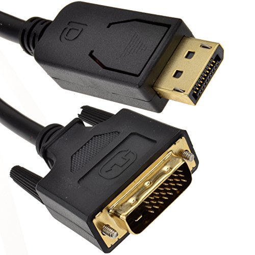kenable DisplayPort Plug to DVI-D 24+1 Male Plug Digital Video Cable Gold 1m (~3 feet)