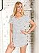 Persun Women Summer Short Sleeve Striped Casual T-Shirt Mini Dress