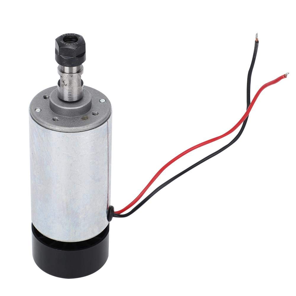 CNC Spindle, 12-48VDC Engraving Machine Spindle 300W Brushed High-Speed Air-Cooling Spindle,for Engraving PCB, Acrylic, Drilling, etc.