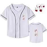 Baby Boys 1st Birthday Baseball Shirt Rookie of The One Year Old Clothes Party Gift Short Button Tee