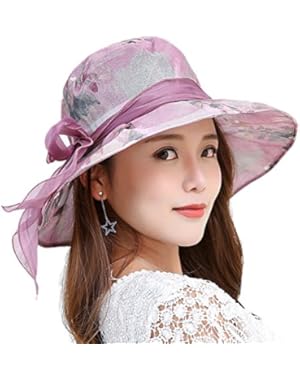 Women's Sun Summer Beach Hat Packable Floral Print Fisherman Cap