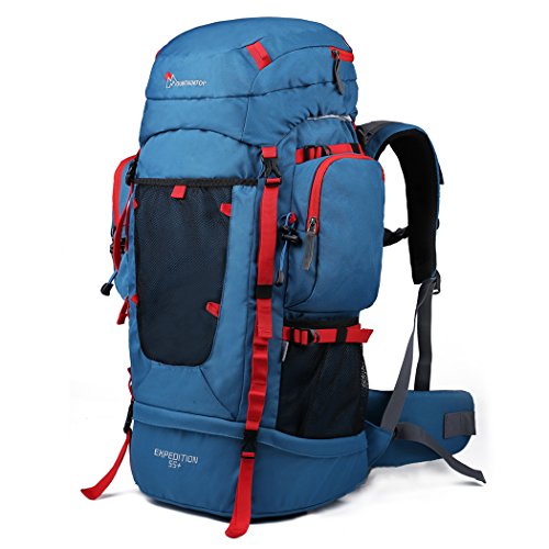 Mountaintop 55l hiking backpack trekking bag backpacking pack wit…