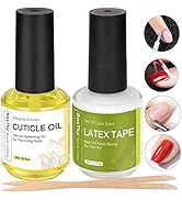 BesTby Liquid Latex for Nails - Nail latex Tape Peel off for Nails Art, Latex Nail Polish Barrier...